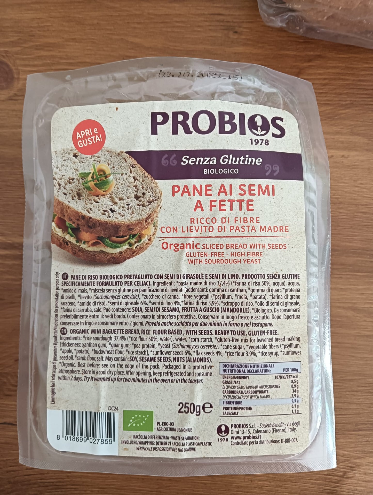 PROBIOS Pane ai semi a fette