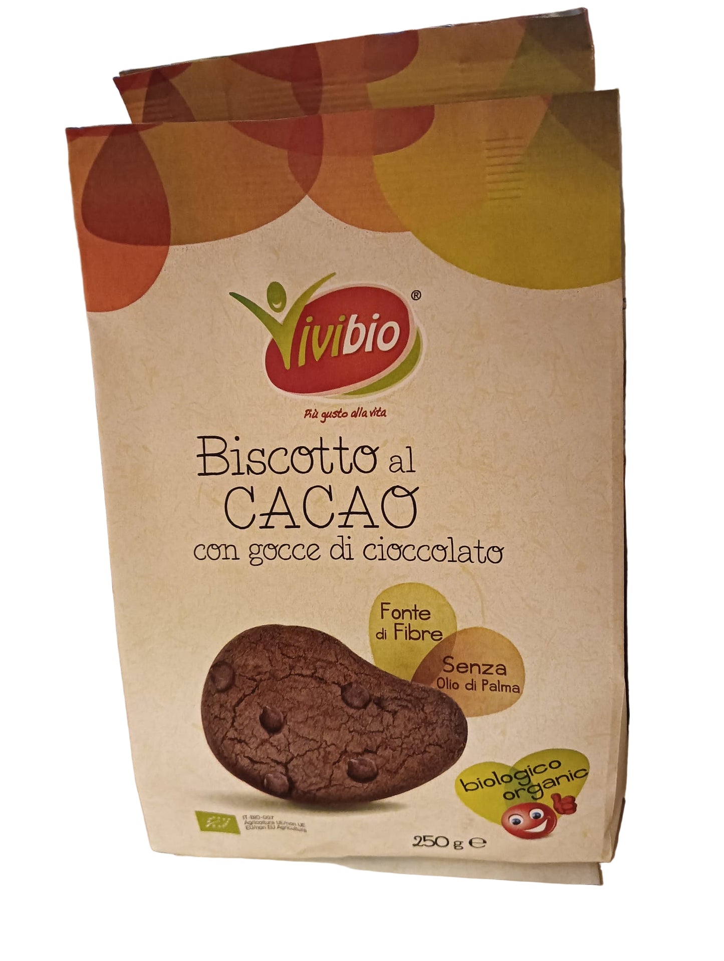 VIVIBIO Biscotto al cacao con gocce di cioccolato
