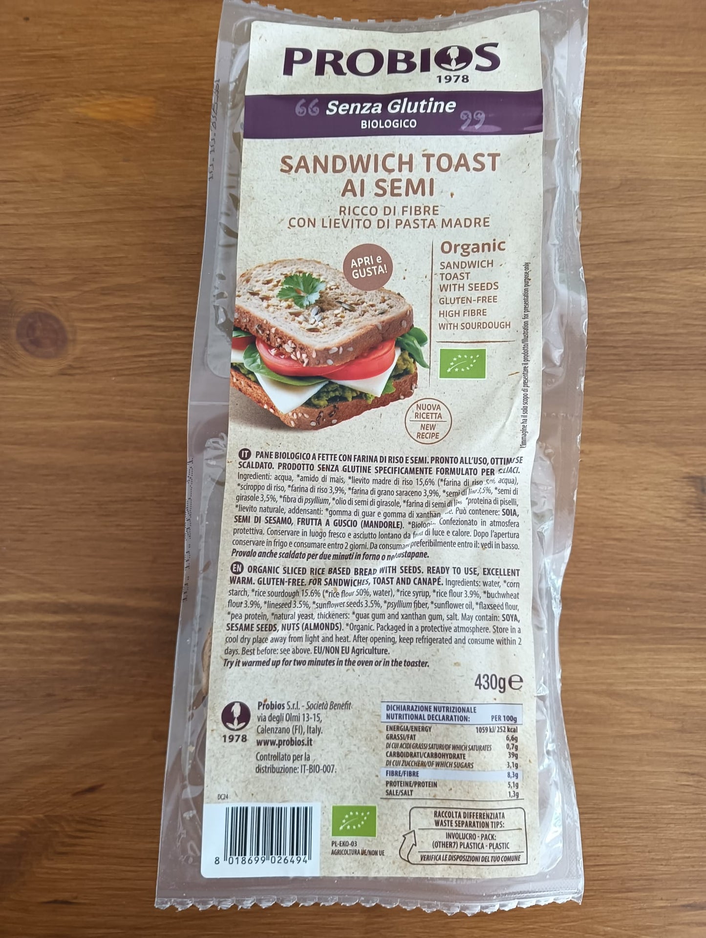 PROBIOS Sandwich toast ai semi