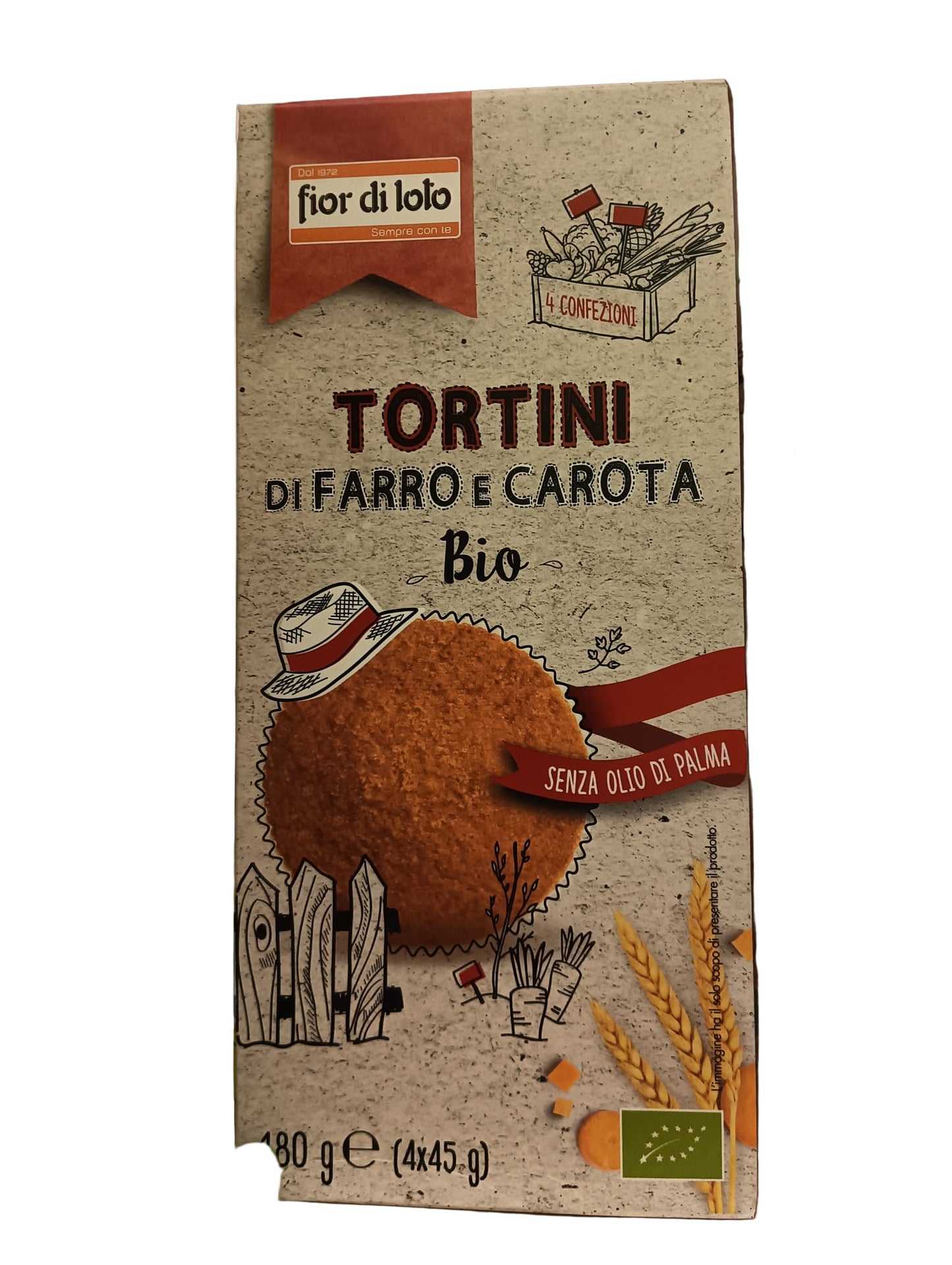 FIOR DI LOTO TORTINI DI FARRO E CAROTA BIO