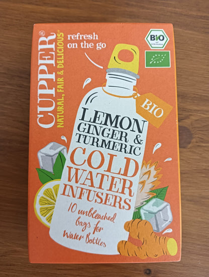CUPPER infuso a freddo aromatizzato al limone e zenzero con curcuma