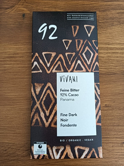 VIVANI Cioccolato fondente 92% Cacao