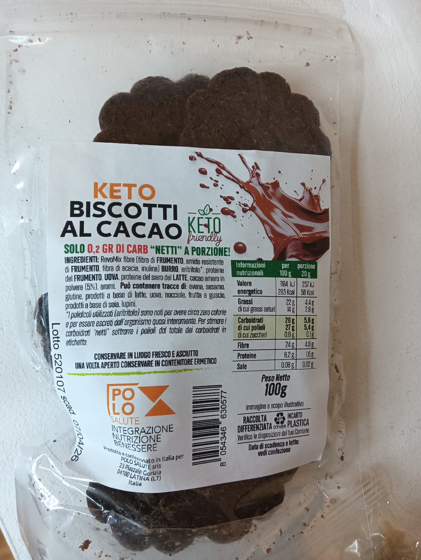 Polo Salute  Keto biscotti al cacao