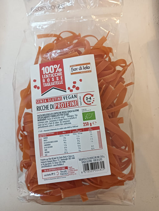 FIOR DI LOTO Tagliatelle di lenticchie rosse
